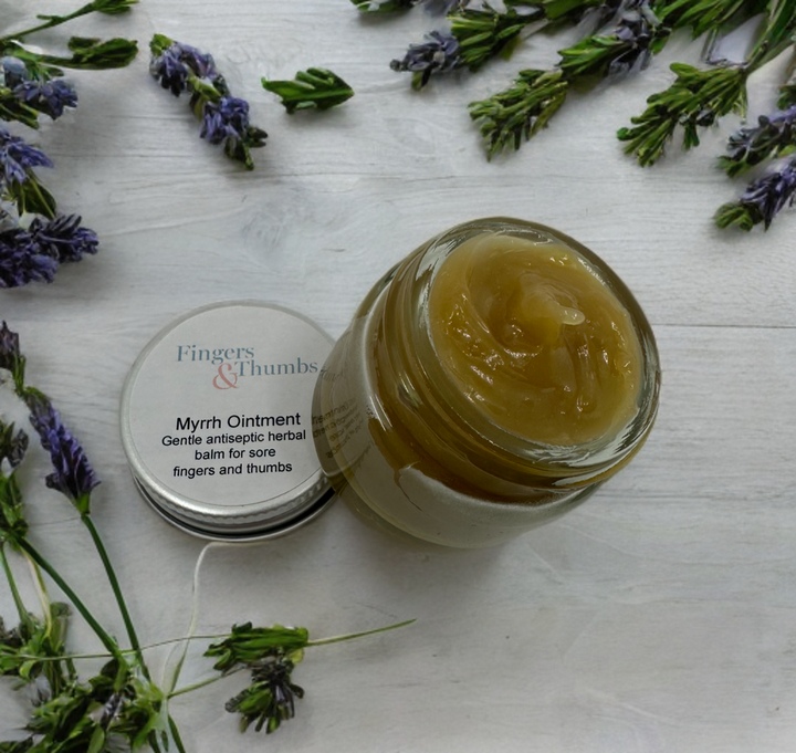 Hand and Finger Herbal Balm - soothing to help sore hands and fingers to heal