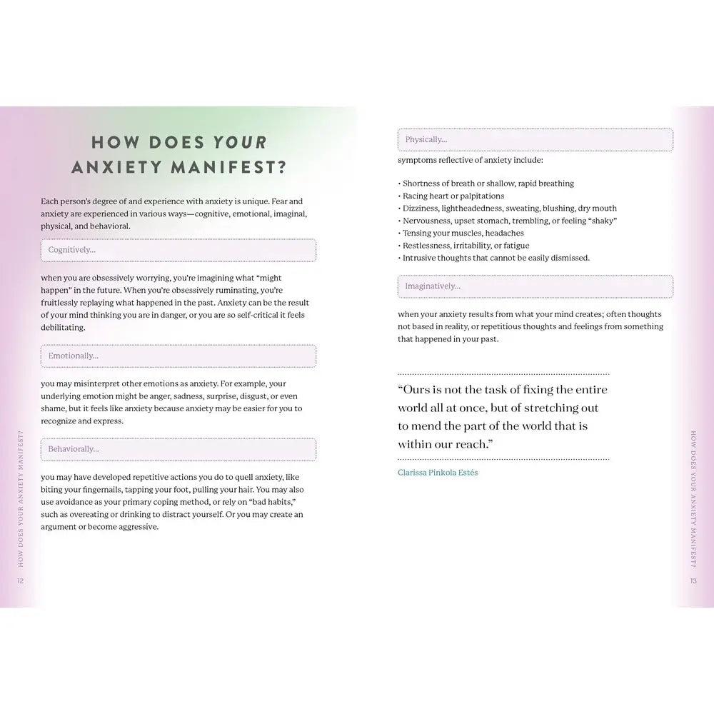 Overcome Your Anxiety by Susan Reynolds. A practical workbook to help identify triggers and overcome them with mindfulness techniques