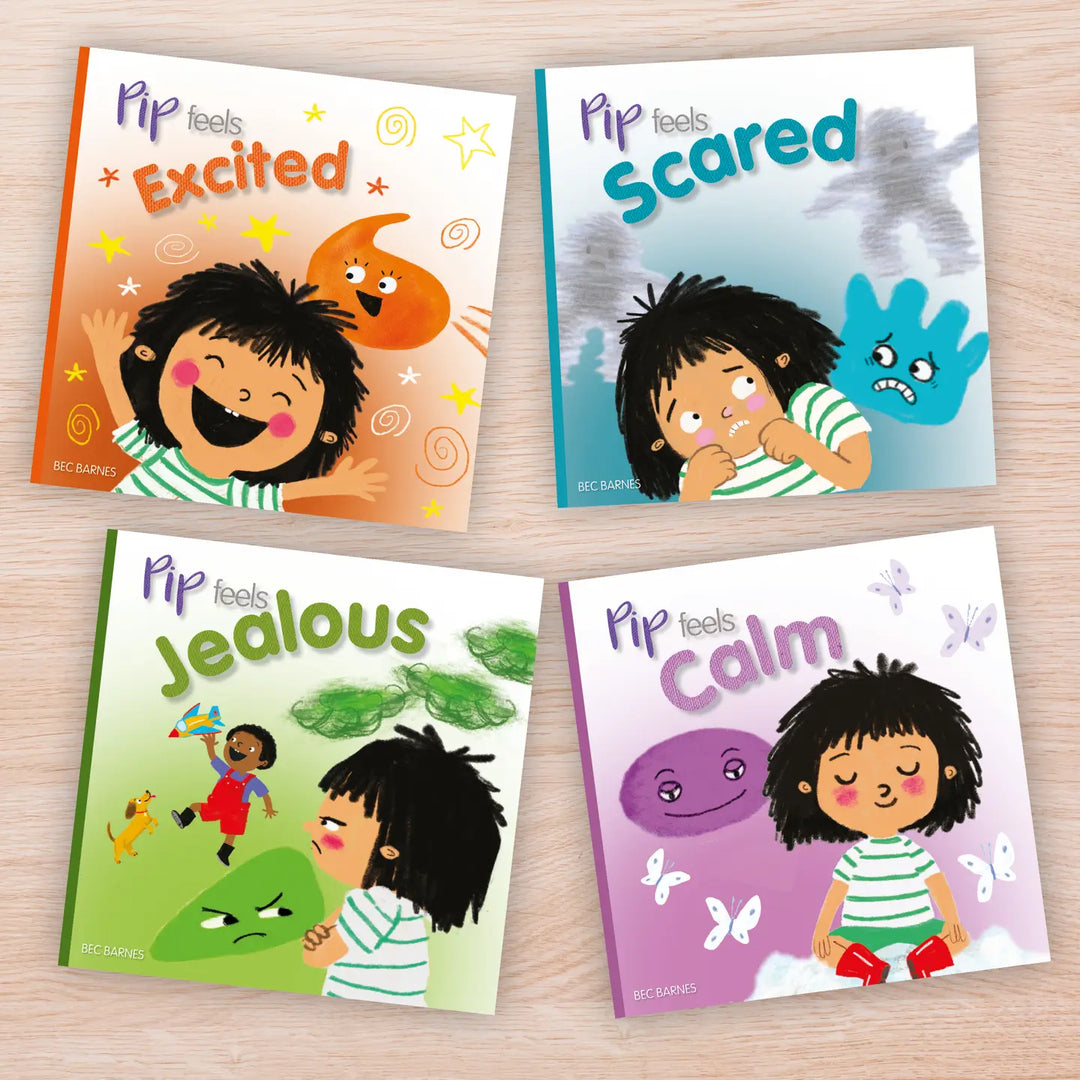 Learn Well - Pip Feels - 4 pocket books. Help young children deal and cope with their emotions to relieve stress and anxiety