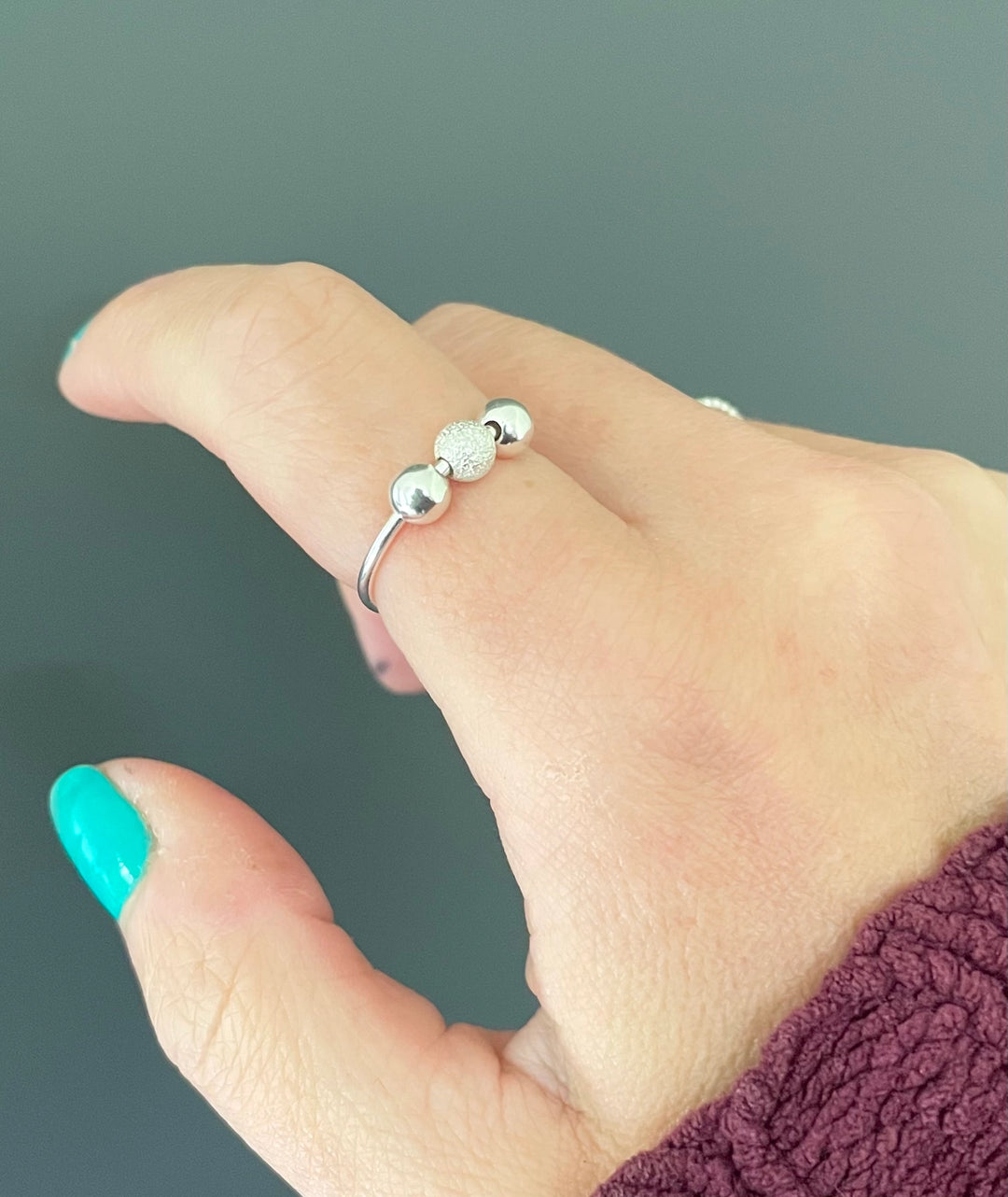 Fidget 3-Beads Ring Anxiety Stress reliever