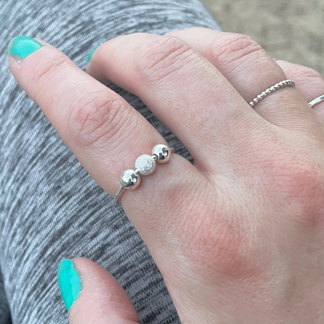 Fidget 3-Beads Ring Anxiety Stress reliever